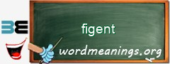 WordMeaning blackboard for figent